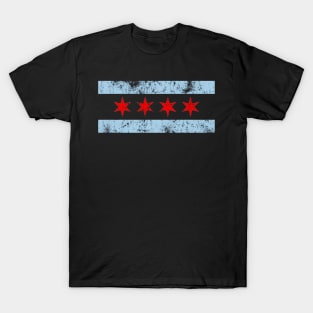 Chicago Flag Distressed Chi Town Windy City T-Shirt